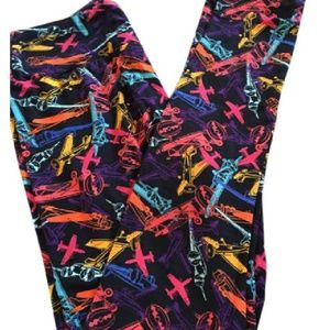 Lularoe is colorful airplane leggings